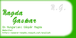 magda gaspar business card