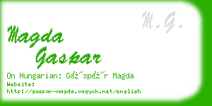 magda gaspar business card